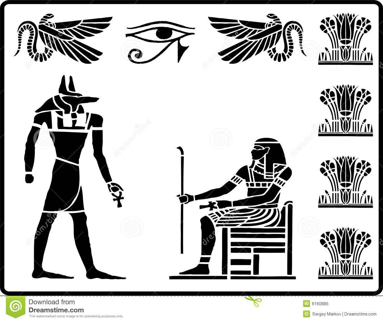 Egyptian Hieroglyphics   2 Royalty Free Stock Photo   Image  6160885