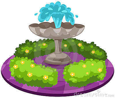 Illustration Of Isolated Fountain On White Background
