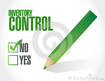 No Inventory Control Approval Sign Concept Illustration Design Over