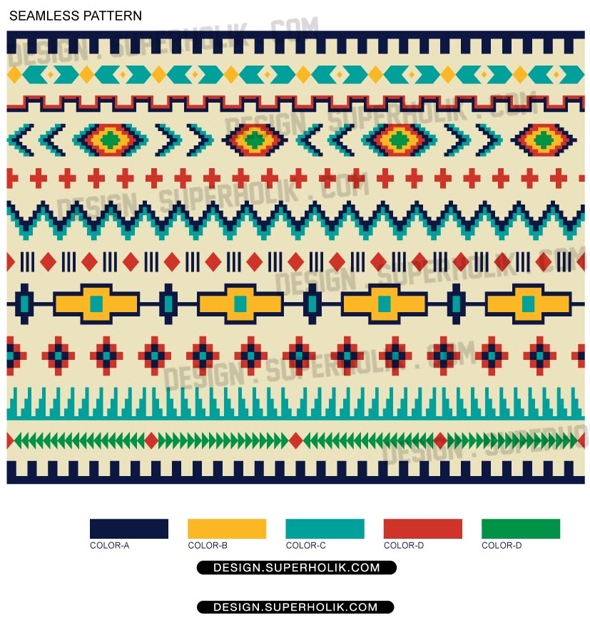 Patterns Navajo Seamless Fashion Design Vectors Elements Clipart