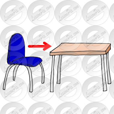 Picture For Classroom   Therapy Use   Great Push In Chair Clipart