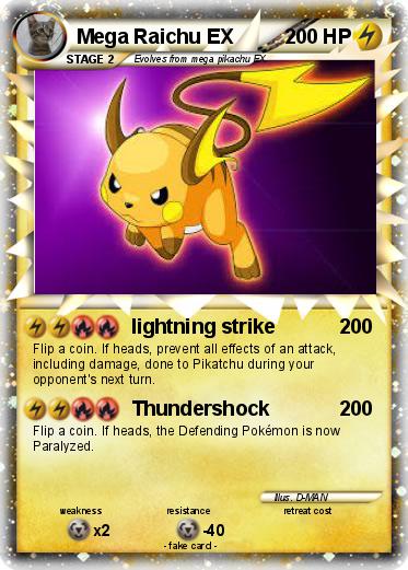Pok Mon Mega Raichu Ex   Lightning Strike   My Pokemon Card