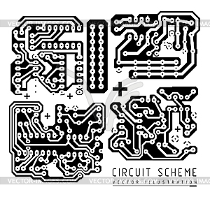 Printed Circuit Board   Vector Eps Clipart