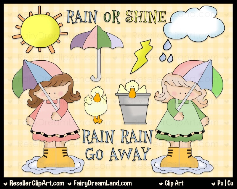 Rain Or Shine Clip Art By Cheryl Seslar   Fairy Dreamland