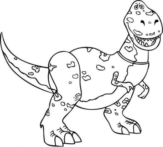 Rex Dinosaur Toy Story 2 Coloring Page   Movies  Toy Story    Pintere