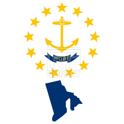 Rhode Island State Map And Flag 1063 Signs Symbols Maps Download