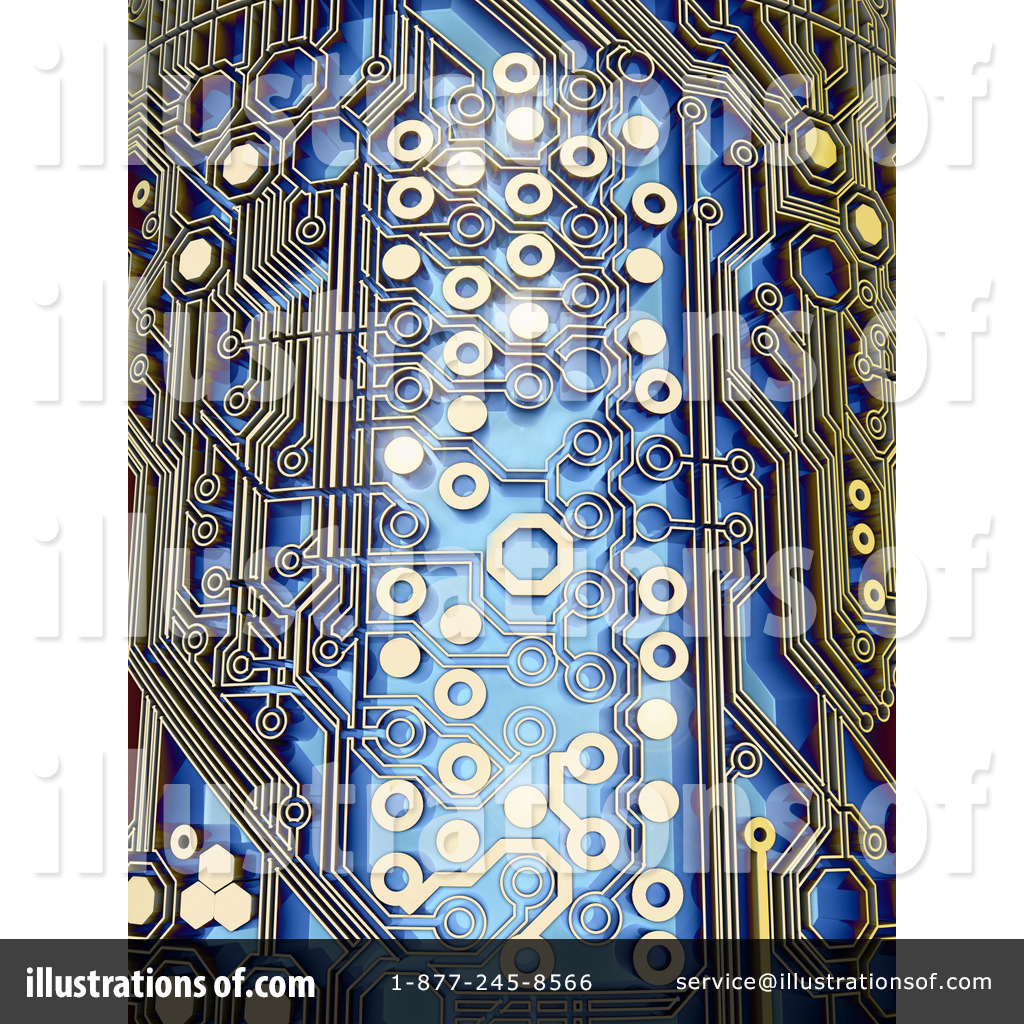 Royalty Free  Rf  Circuit Board Clipart Illustration  29256 By Tonis