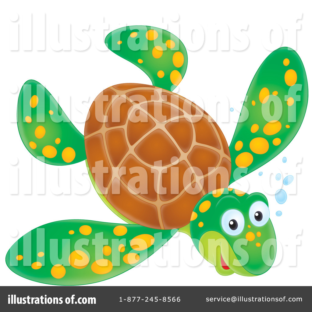 Sea Turtle Clipart  90142 By Alex Bannykh   Royalty Free  Rf  Stock