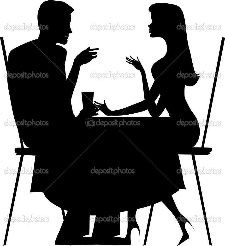 Silhouette Of A Couple   Stock Vector   V G   6820181
