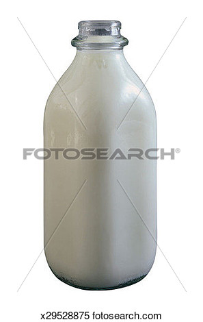 Stock Image   One Quart Antique Glass Milk Bottle  Fotosearch   Search