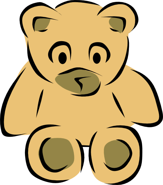 Stylized Teddy Bear Clip Art At Clker Com   Vector Clip Art Online