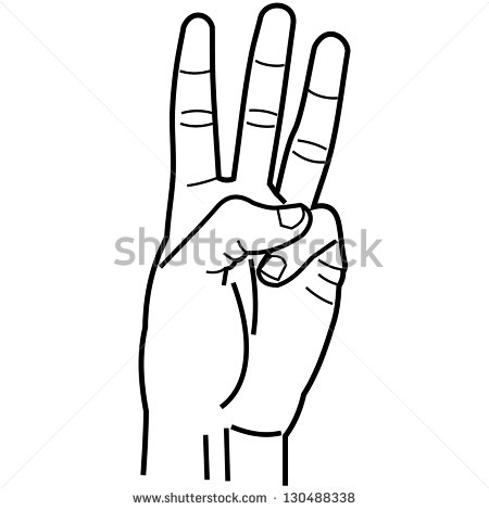 Three Fingers Clipart Hand Pointing Three Fingers