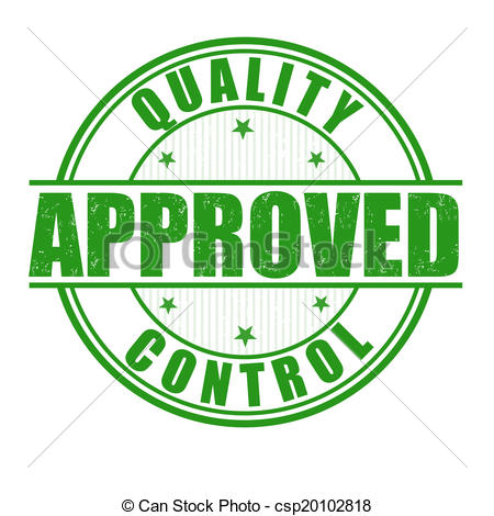 Vector   Quality Control Approved Stamp   Stock Illustration Royalty