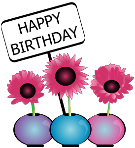 40 Bday Flowers Clipart