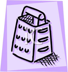 An Outline Of A Cheese Grater Clipart Image 