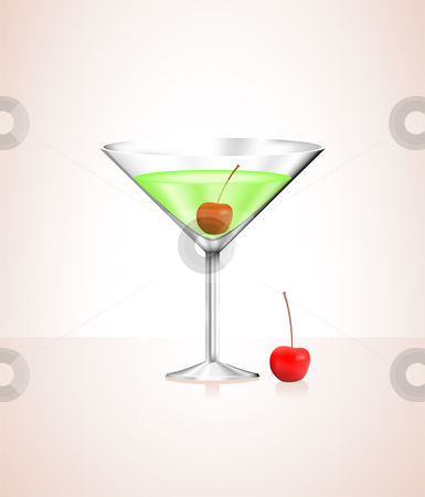 Apple Martini Glass With Olives Stock Vector Clipart By L Belomlinsky
