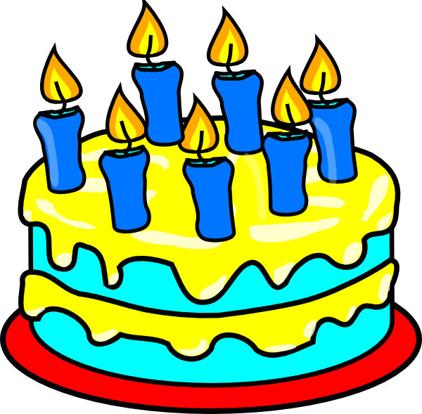 Cake 7 Candles Clip Art At Clker Com   Vector Clip Art Online Royalty
