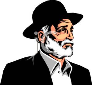 Colorful Cartoon Of A Jewish Man Posing   Royalty Free Clipart Picture