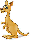 Cute Kangaroo Cartoon Waving Hand Kangaroo Cartoon Cute Kangaroo