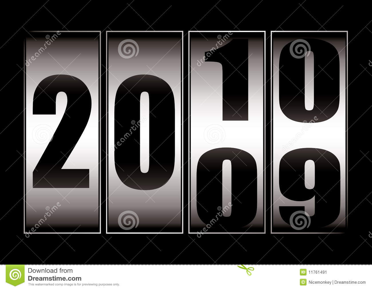 Date Change 9 To 10 Stock Image   Image  11761491