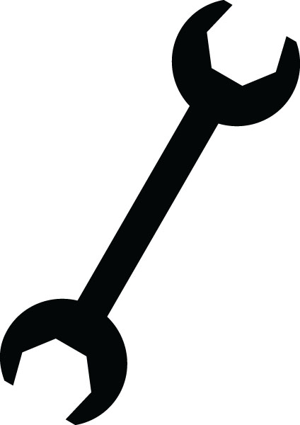 Double Wrench Tool Clip Art For Custom Engraved Products