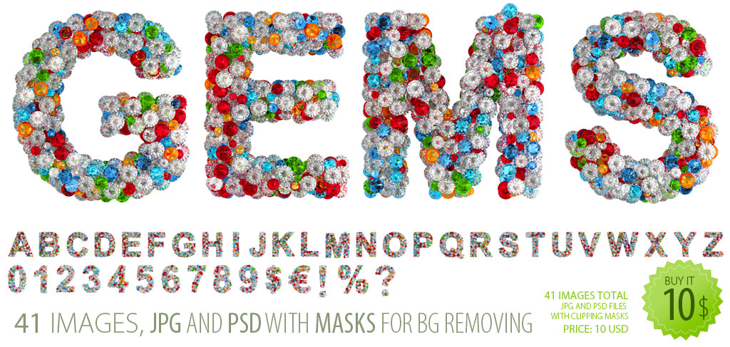 Extra High Resolution Font Clipart Gems Constructs Every Letter From    