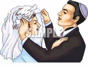 Jewish Bride And Groom   Royalty Free Clipart Picture