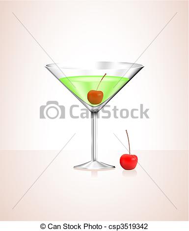 Of Apple Martini Glass With Olives Csp3519342   Search Clipart