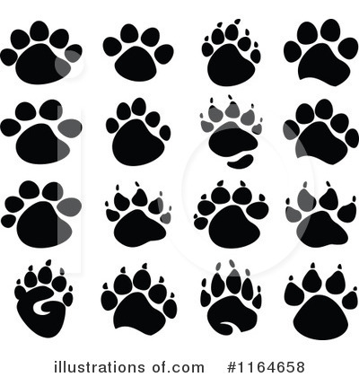 Royalty Free Rf Animal Tracks Clipart Illustration