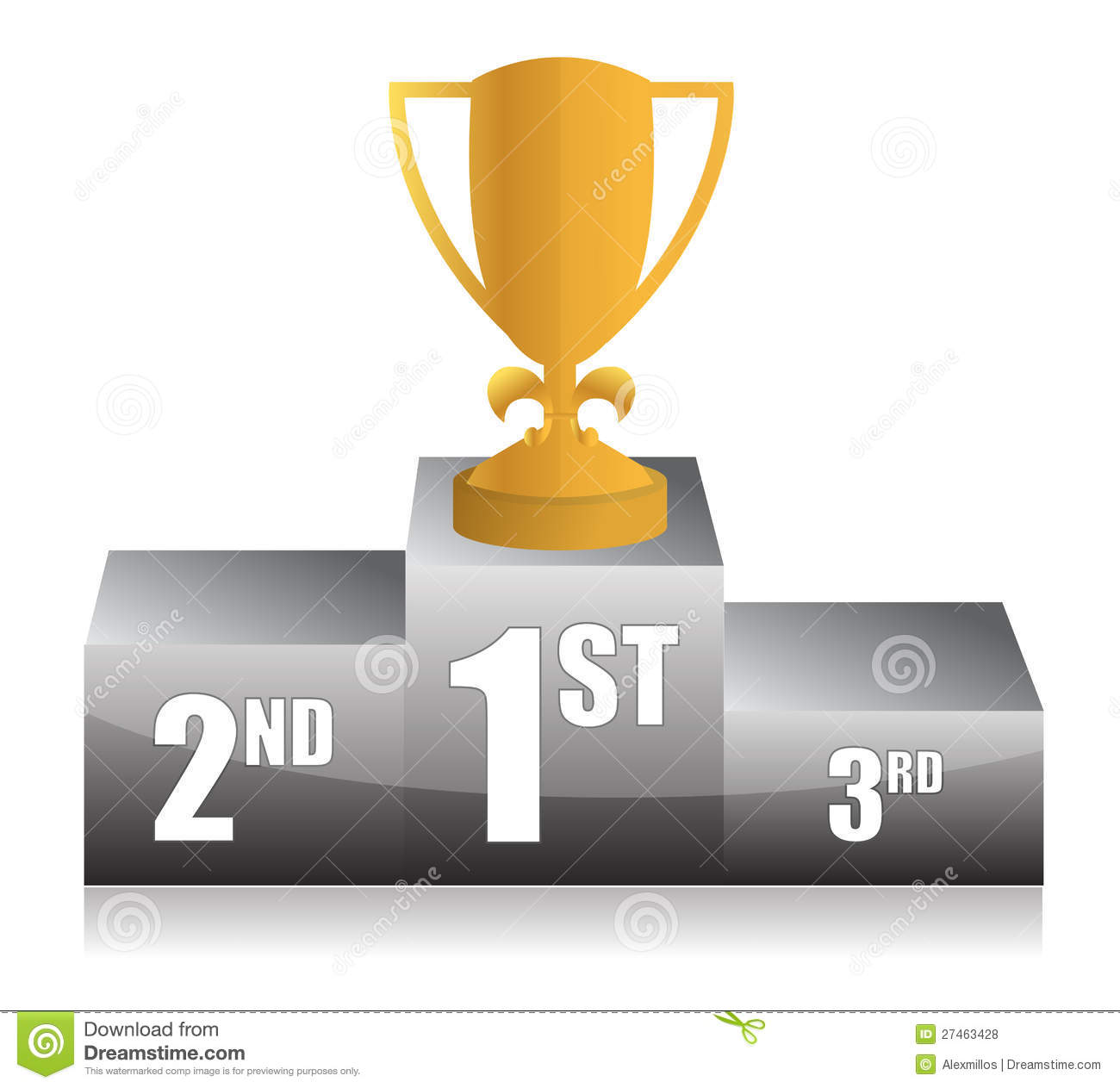 Royalty Free Stock Photos  Gold Trophy Cup 1st Place