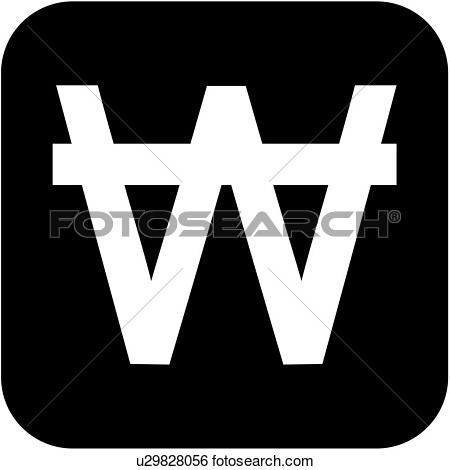 Sign Won Currency Money Mark Icon  Fotosearch   Search Clipart    