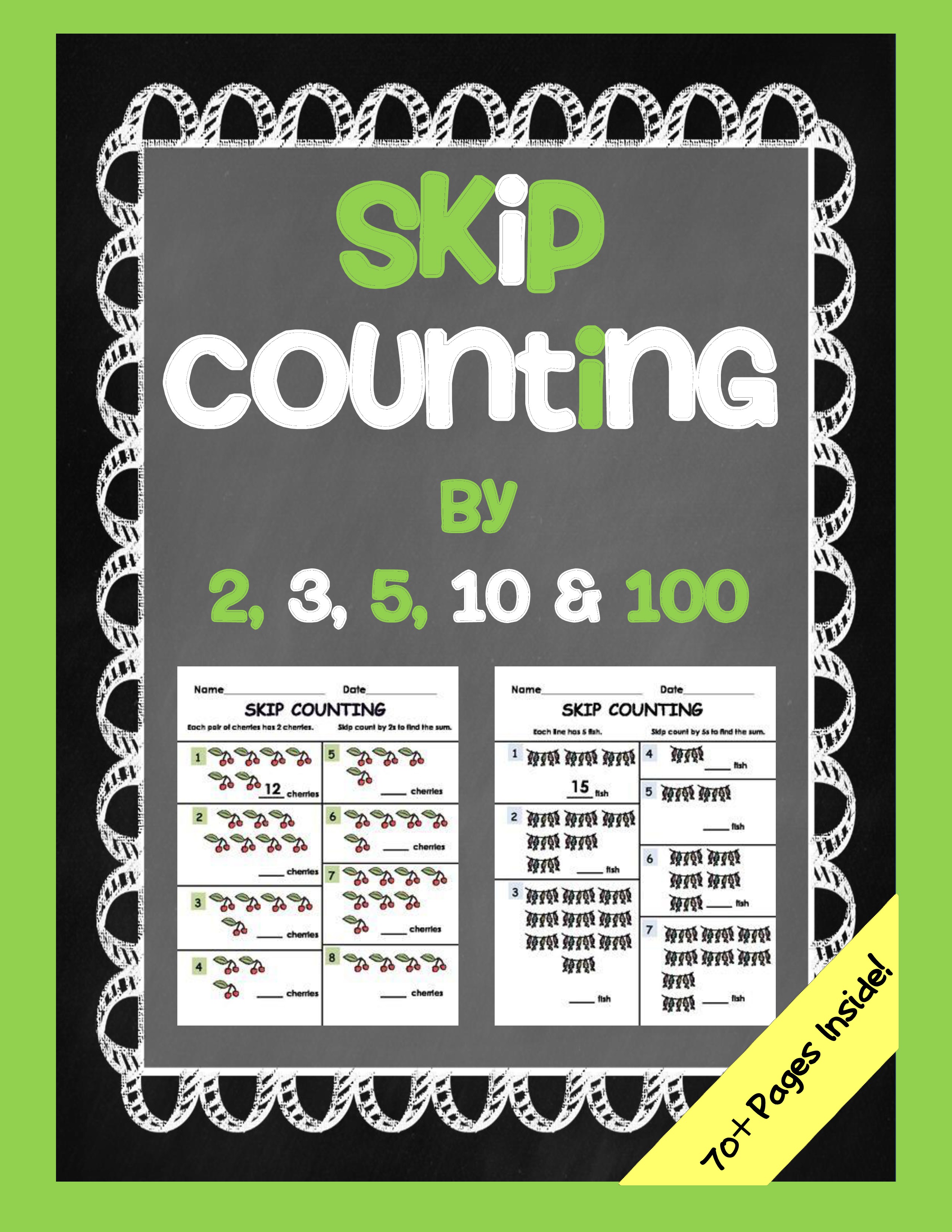 Skip Counting Packet  2s 3s 5s 10s And 100s Worksheet Printables    