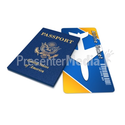 Ticket Passport Airline Travel   Business And Finance   Great Clipart