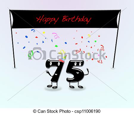     75th Birthday Party    Csp11006190   Search Vector Clipart Drawings