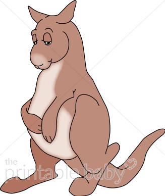 Expecting Kangaroo Clipart   Jungle Baby Clipart