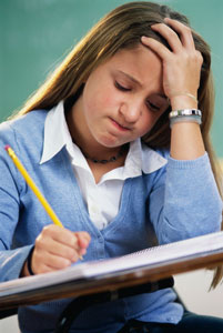Frustrated Student Clipart A Female Student Challenged To