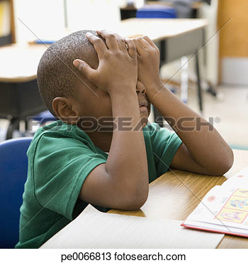 Frustrated Student Clipart Stock Photo   Frustrated Boy