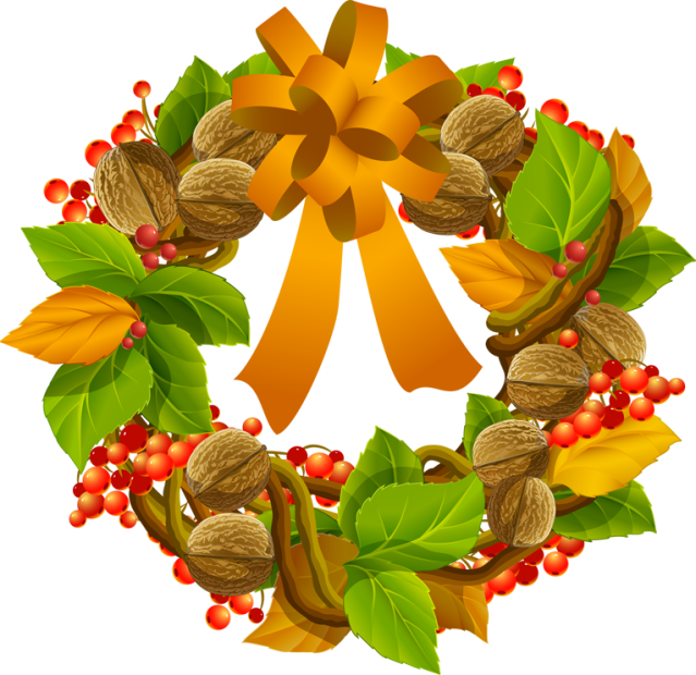 Grapevine And Nut Wreath Png   Dixie Allan
