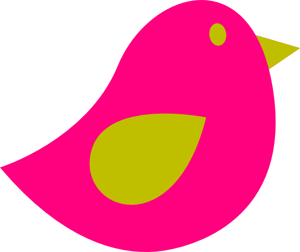 Pink And Green Bird Clip Art At Clker Com   Vector Clip Art Online    