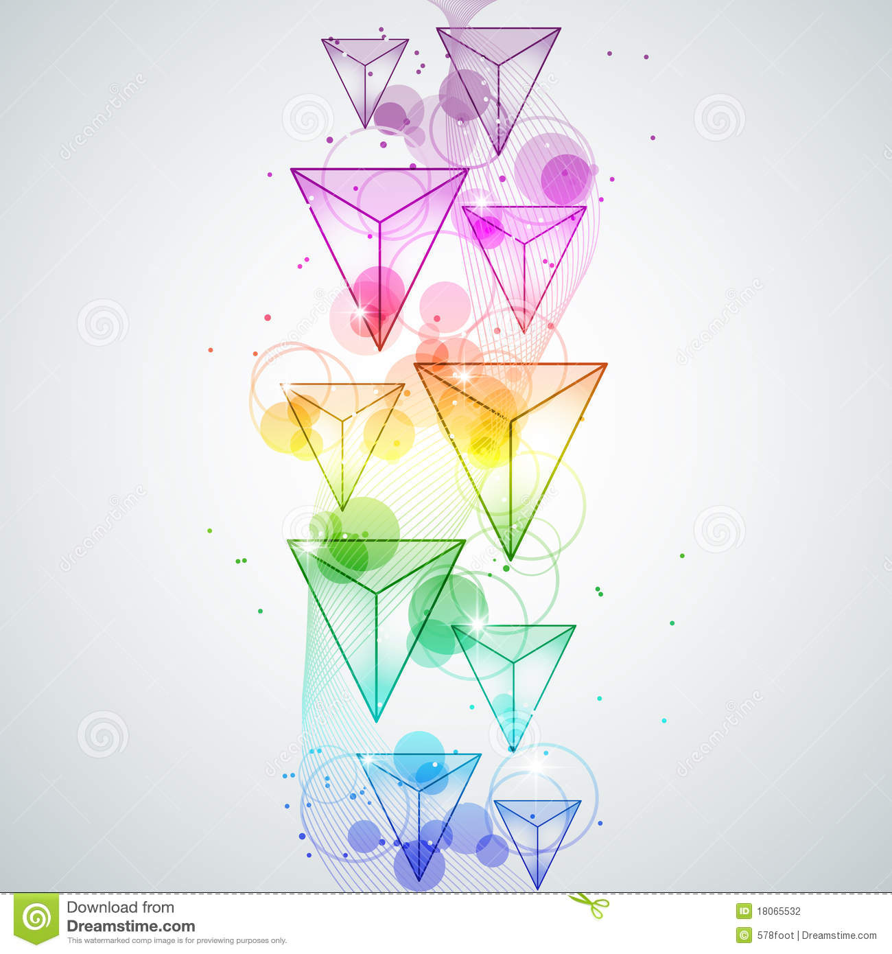 Rainbow Triangles Stock Photography   Image  18065532