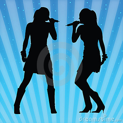Sexy Women Singing Vector Stock Photo   Image  2384150