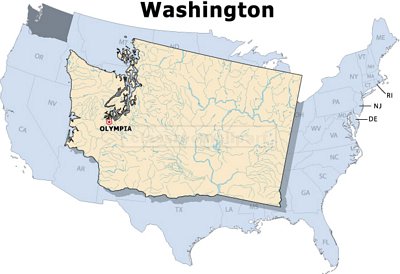 State Maps   Washington State Map   Classroom Clipart