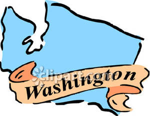 The State Of Washington   Royalty Free Clipart Picture