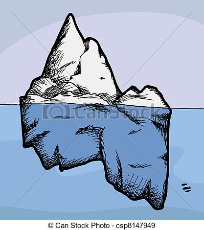 Vectors Of Iceberg   Cross Section View Of An Iceberg Above And Below    