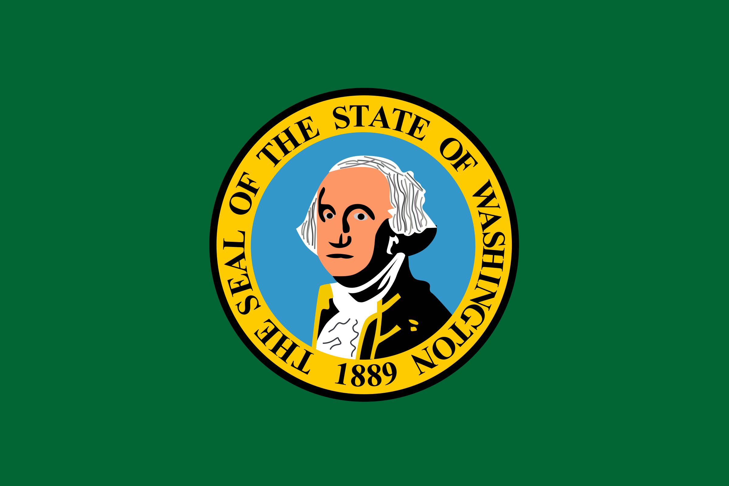Washington State Flag By Anonymous