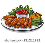 Wing Clip Art Vector Buffalo Chicken Wing   206 Graphics   Clipart Me