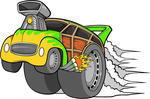Woody Wagon Racer Auto Vektor Illustration Kunst Woody Wagon Racer