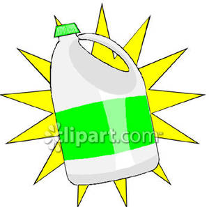 Bottle Of Laundry Bleach   Royalty Free Clipart Picture