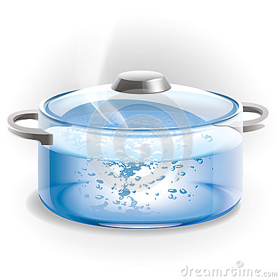 Cartoon Boiling Water Glass Pot Boiling Water