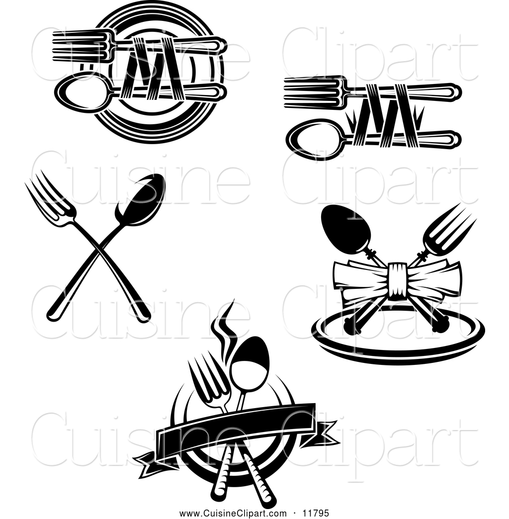 Clipart Black And White Dining Restaurant
